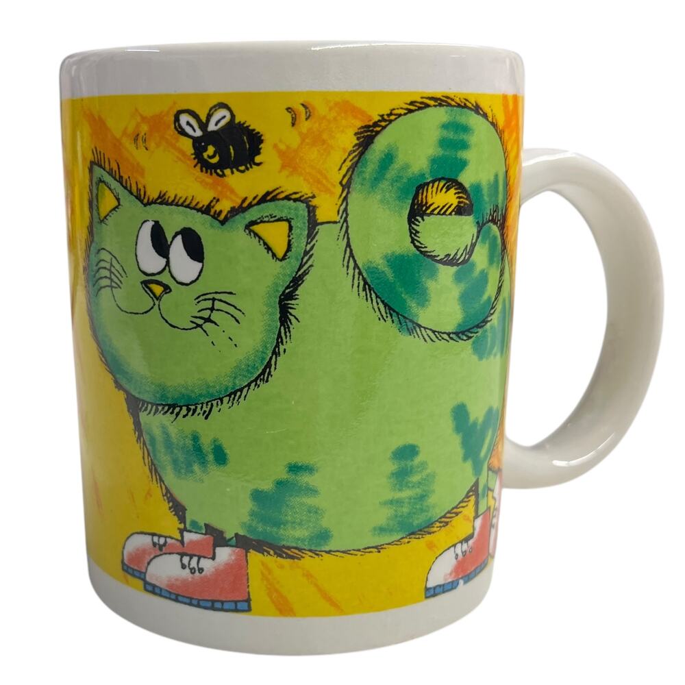 Vintage Smith Enterprises‎ Kitty Cats Coffee Cup Mug 10 oz Whimsical Cat Gift